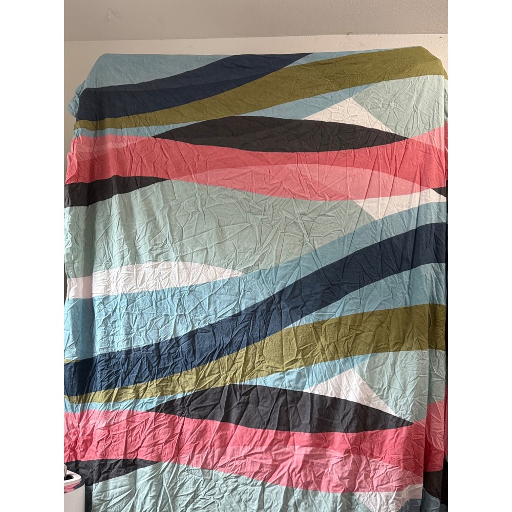 IKEA Svalstjärtar Duvet Cover Abstract Pattern Pink Blue Green 162x218cm twin